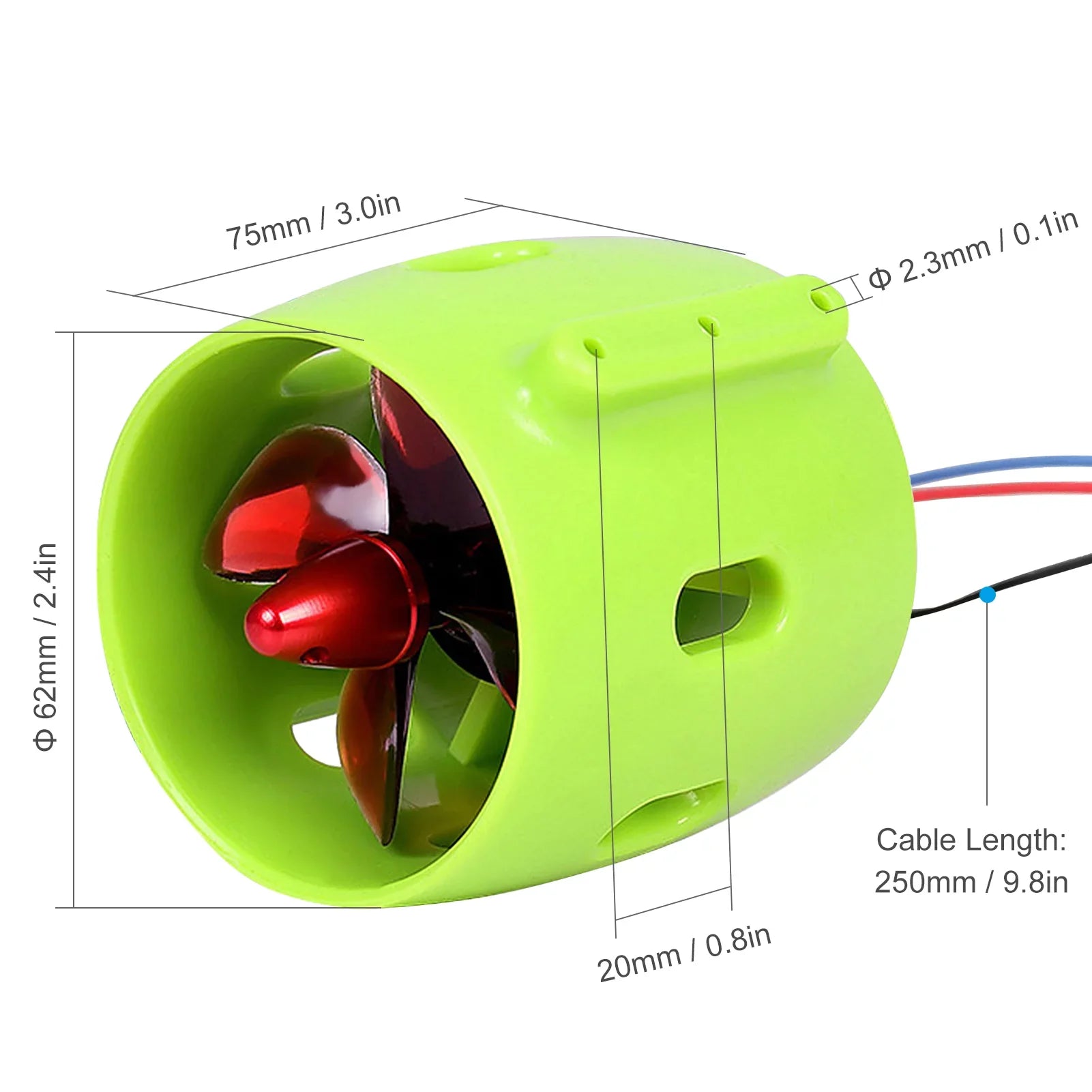 Suzicca 1000KV Underwater Brushless Motor Clockwise with with 4-Blade Propellers 12-24V Waterproof Electric Motor Drive Engine for  Bait Boat Nest Ship
