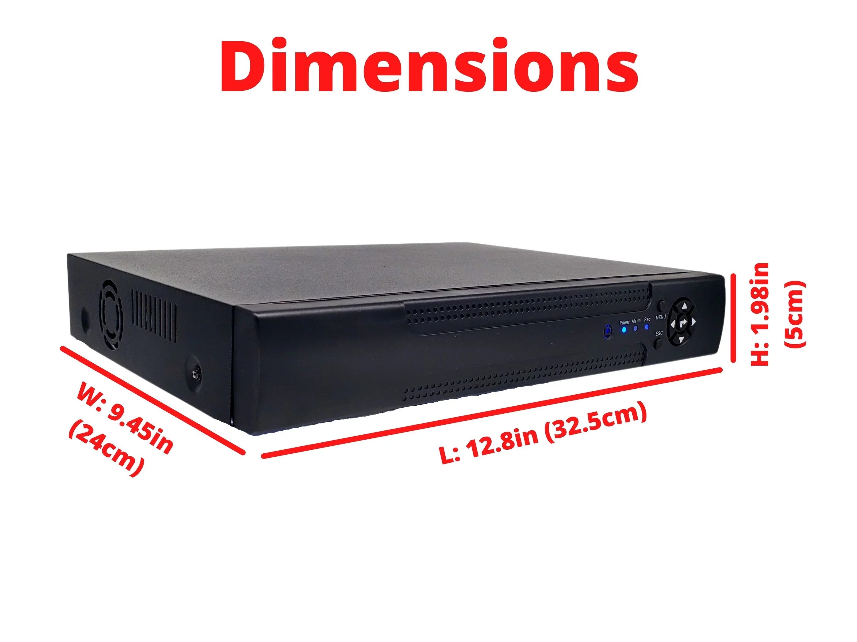 Evertech 16 Channel H.265 Hybrid 4-in-1(TVI/AHD/CVI/CVBS) CCTV DVR with 10TB Hard Drive Surveillance Camera Recorder, Easy Remote Access, Motion Detection & Emile Alerts