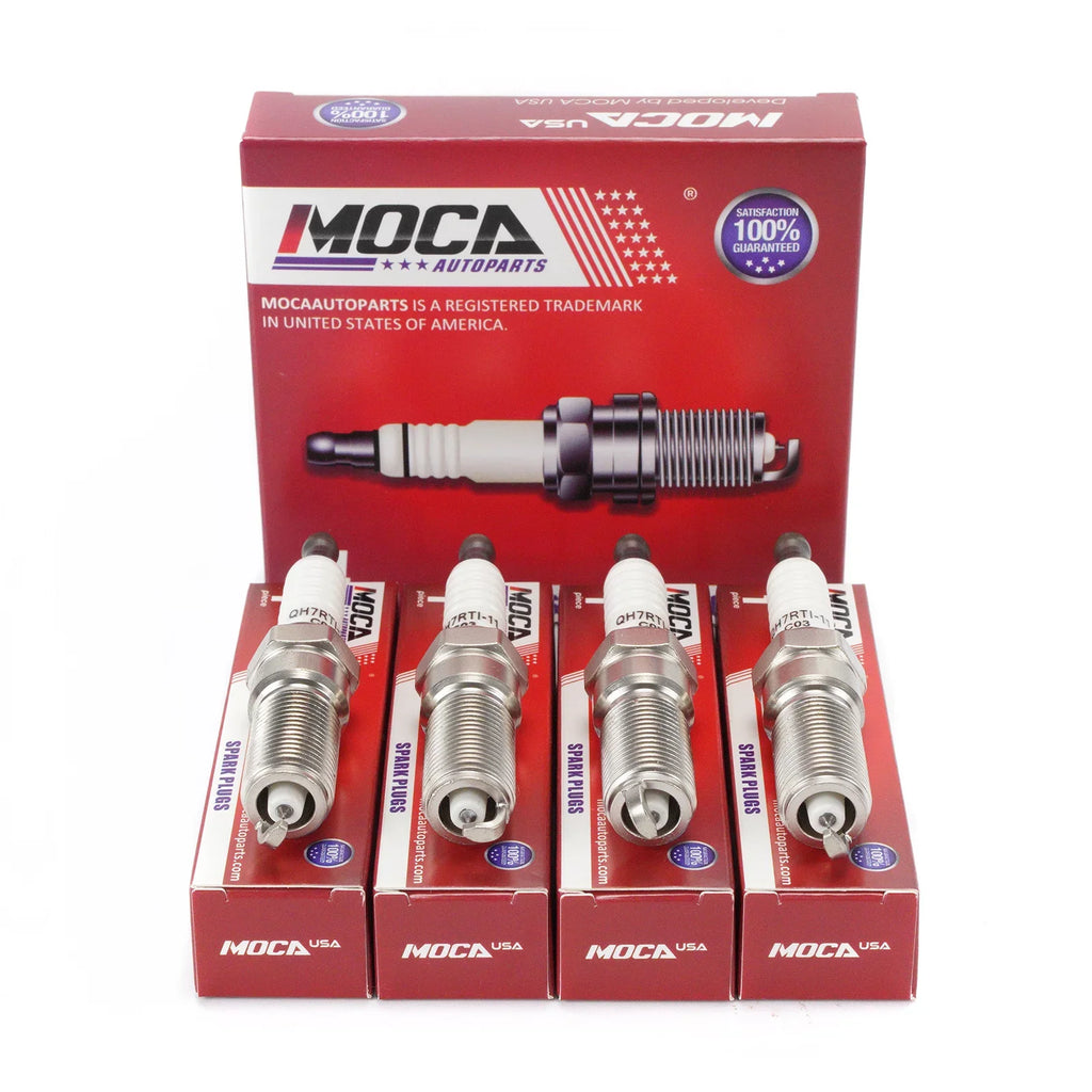 MOCA AUTOPARTS 4PCS Spark Plugs Fit for Chevrolet Cadillac Ford F150 GMC Land Rover Lincoln Mazda