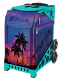 Zuca 18" Sport Bag - Island Life with Flashing Wheels (Turquiose Frame)