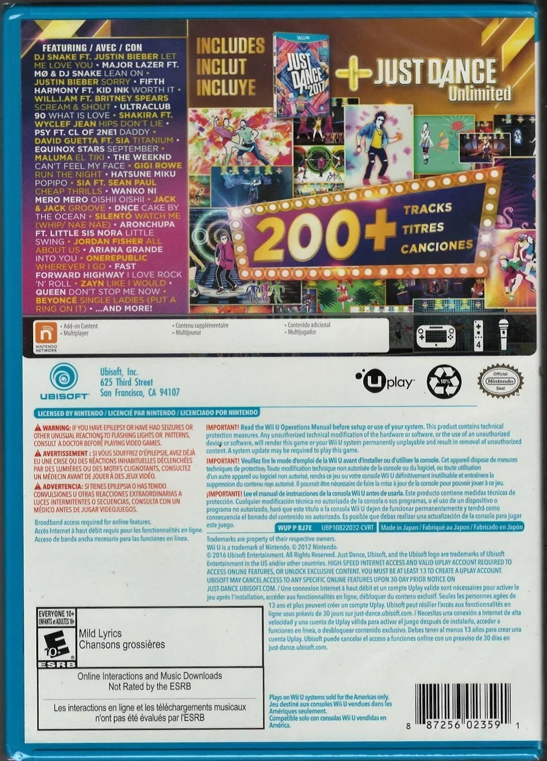 Just Dance 2017 Gold Edition Wii-U (Brand New Factory Sealed US Version) Nintend