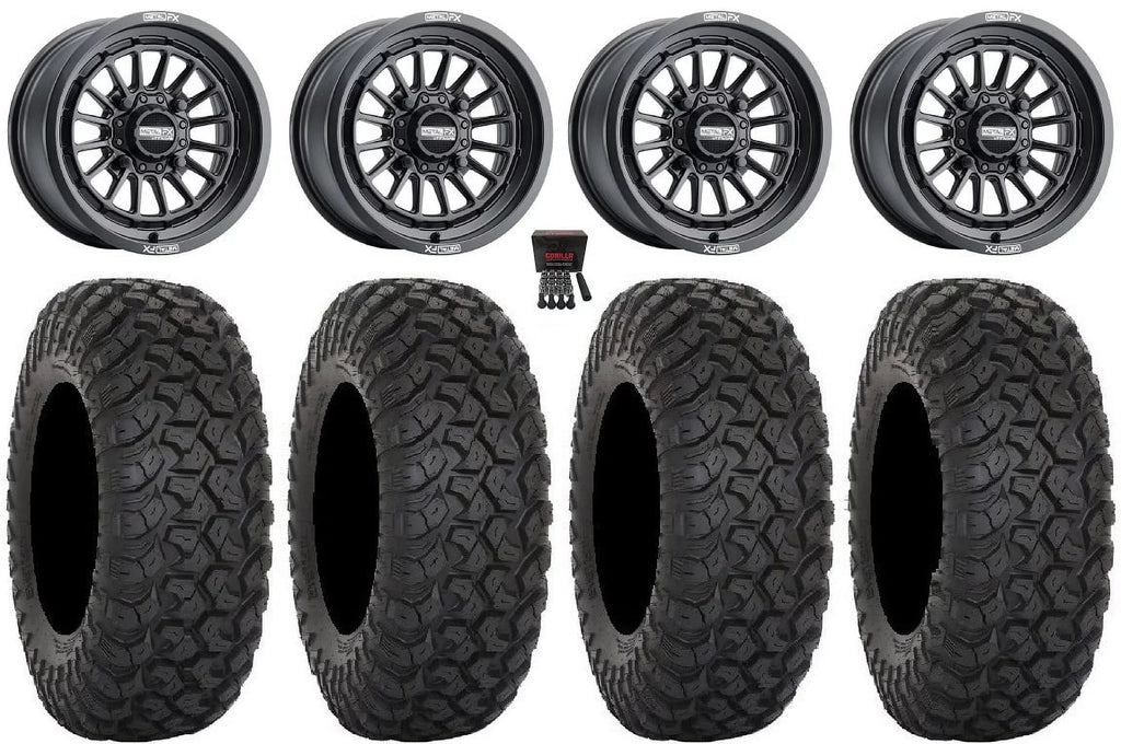 MetalFX Delta 15" Wheels Black 35" RT320 Tires Polaris RZR XP 1000 / PRO XP / Ranger XP 900/1000