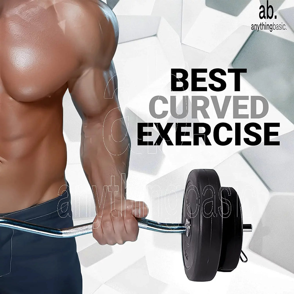 anythingbasic. PVC 18 Kg Home Gym Set with One 3 Feet Curl and One Pair Dumbbell Rods, Black