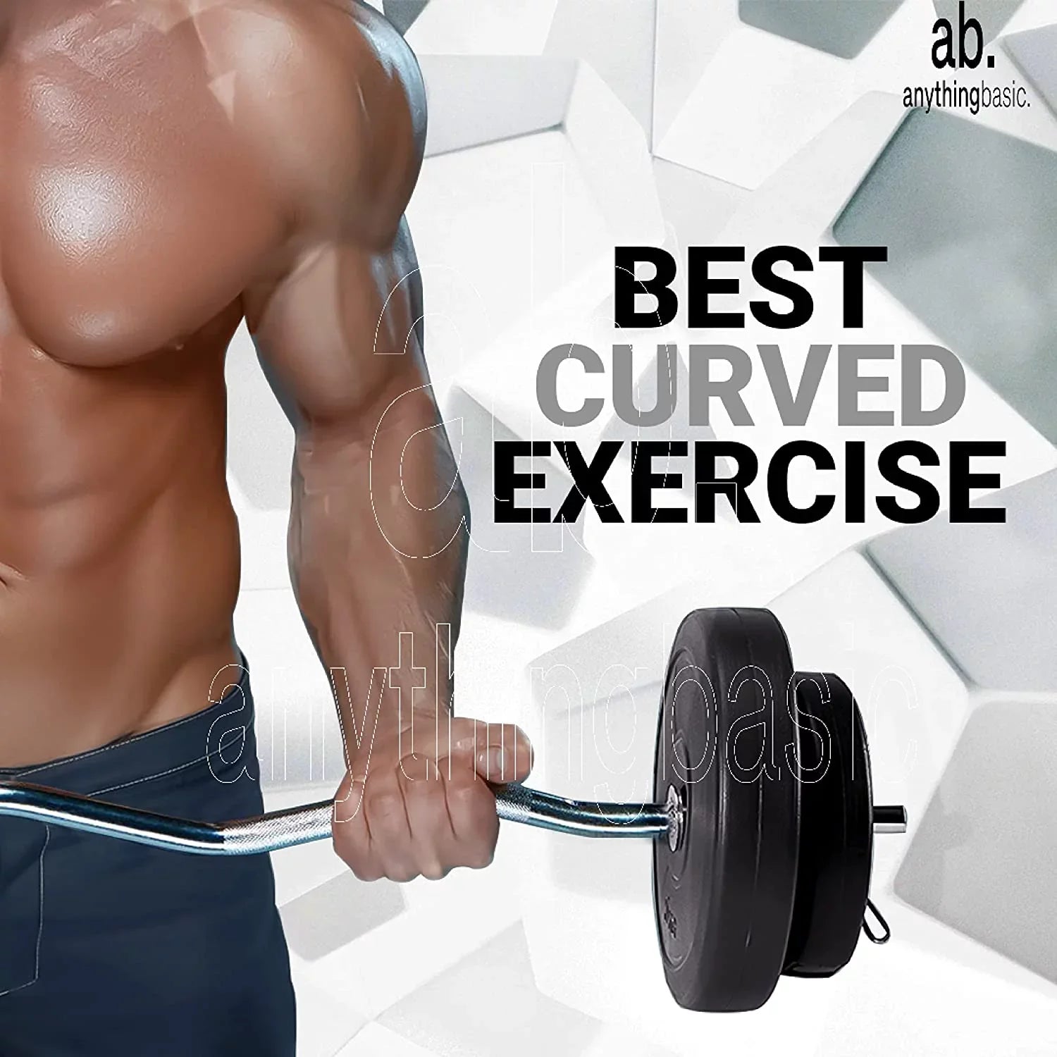 anythingbasic. PVC 18 Kg Home Gym Set with One 3 Feet Curl and One Pair Dumbbell Rods, Black