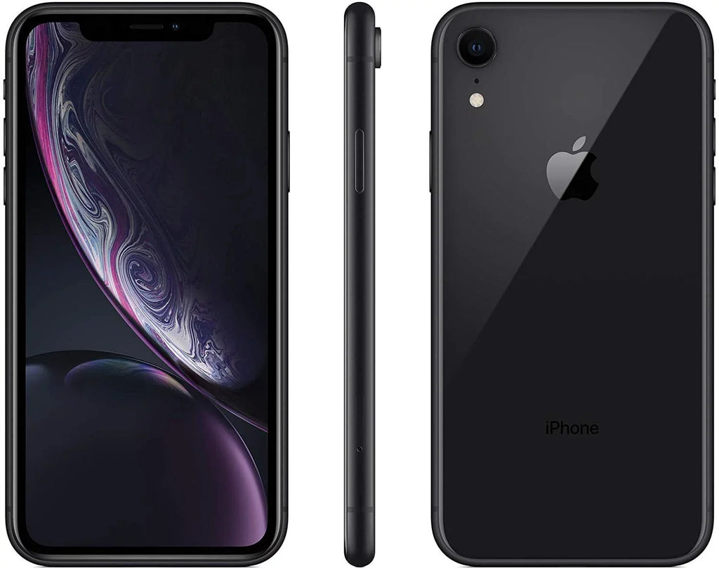 Restored  iPhone XR A1984 (Fully Unlocked) 64GB Black w/ Fast Car Charger (Refurbished)