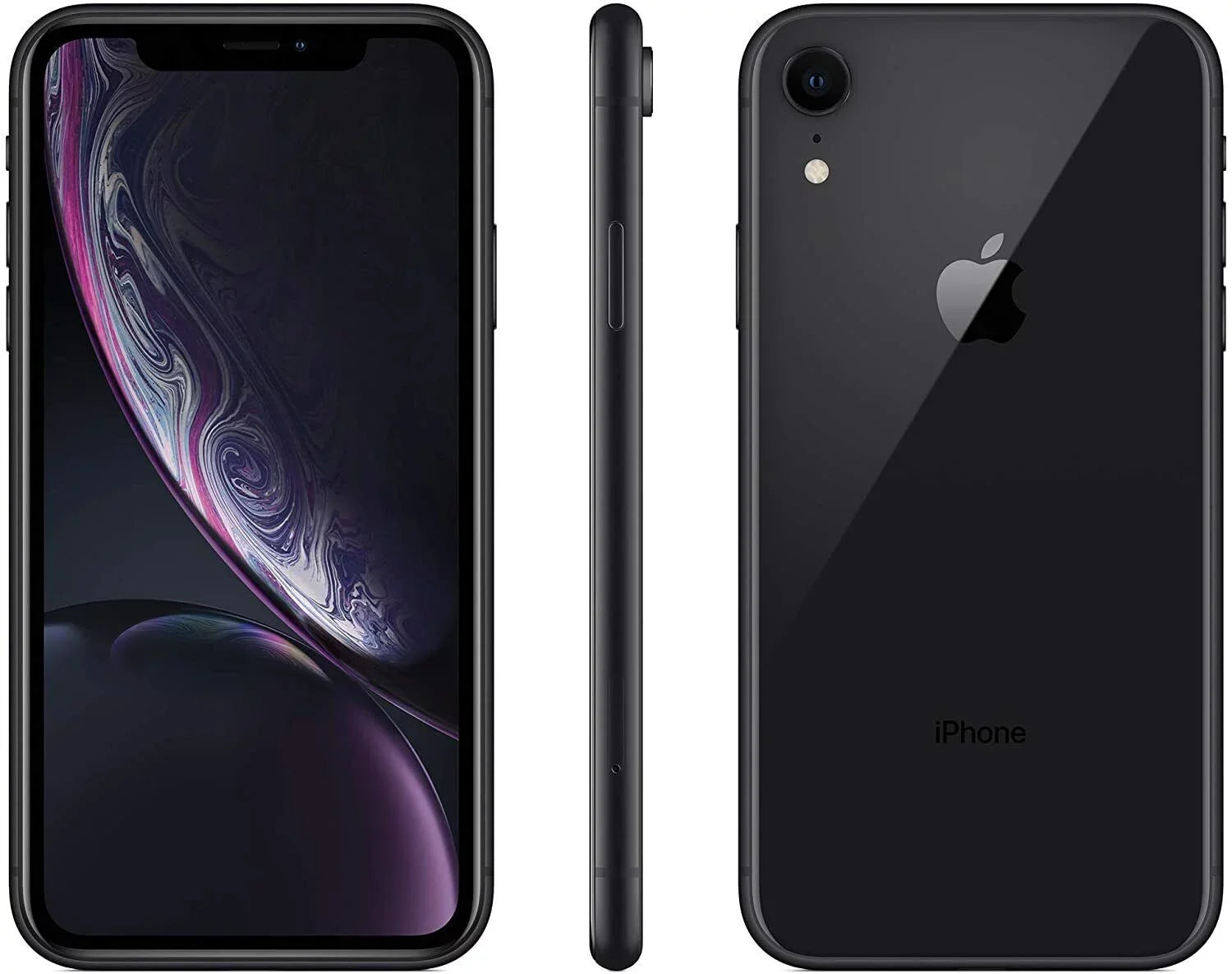Restored  iPhone XR A1984 (Fully Unlocked) 64GB Black w/ Fast Car Charger (Refurbished)