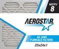 20x24x1 AC and Furnace Air Filter by Aerostar - MERV 8, Box of 6