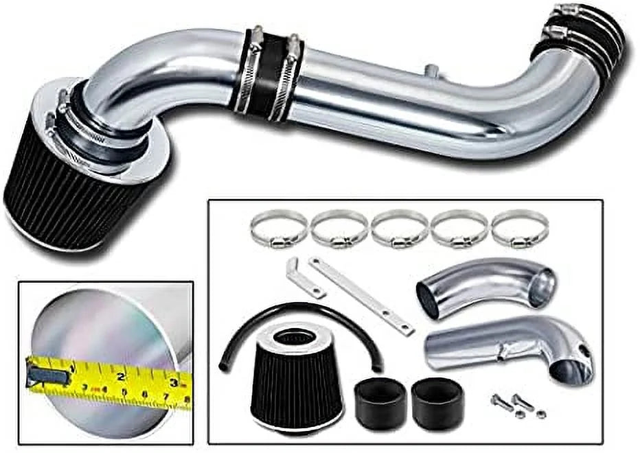 Rtunes Racing Short Ram Air Intake Kit + Filter Combo BLACK Compatible For 03-10 Dodge Dakota 3.7L 4.7L â€¦