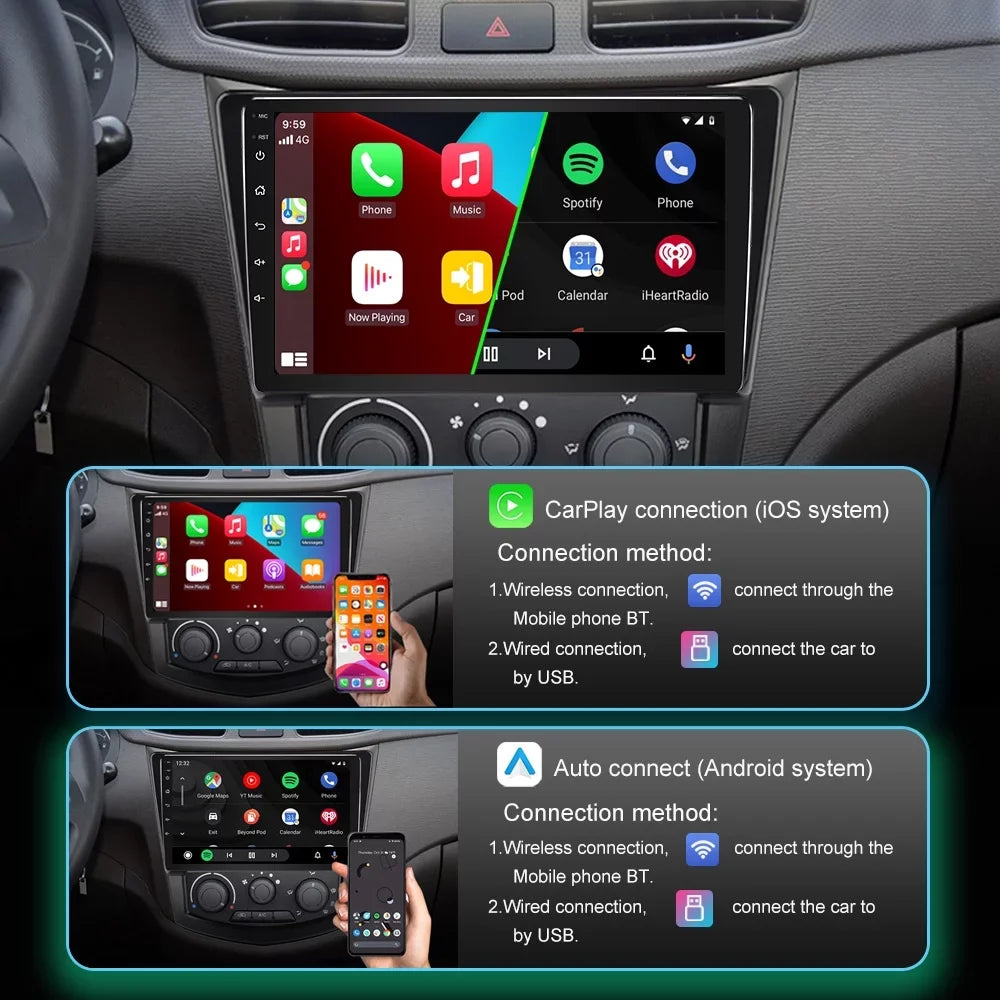 JMANCE 9 inch  CarPlay & Android Auto Car Stereo Receiver, Car Radio Compatible with 2010-2013 Mazda 3 with backup camera