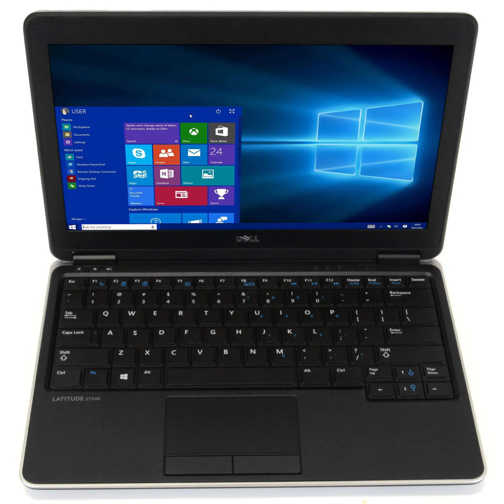 Used  Latitude E7240 Laptop Intel i5 Dual Core Gen 4 4GB RAM 128GB SSD Windows 10 Home 64 Bit