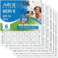 19.75x21.5x1 Air Filter MERV 8 Comparable to MPR 700 & FPR 5 Electrostatic Pleated Air Conditioner Filter 6 Pack HVAC AC Premium USA Made 19.75x21.5x1 Furnace Filters by AIRX FILTERS WICKED CLEAN AIR.