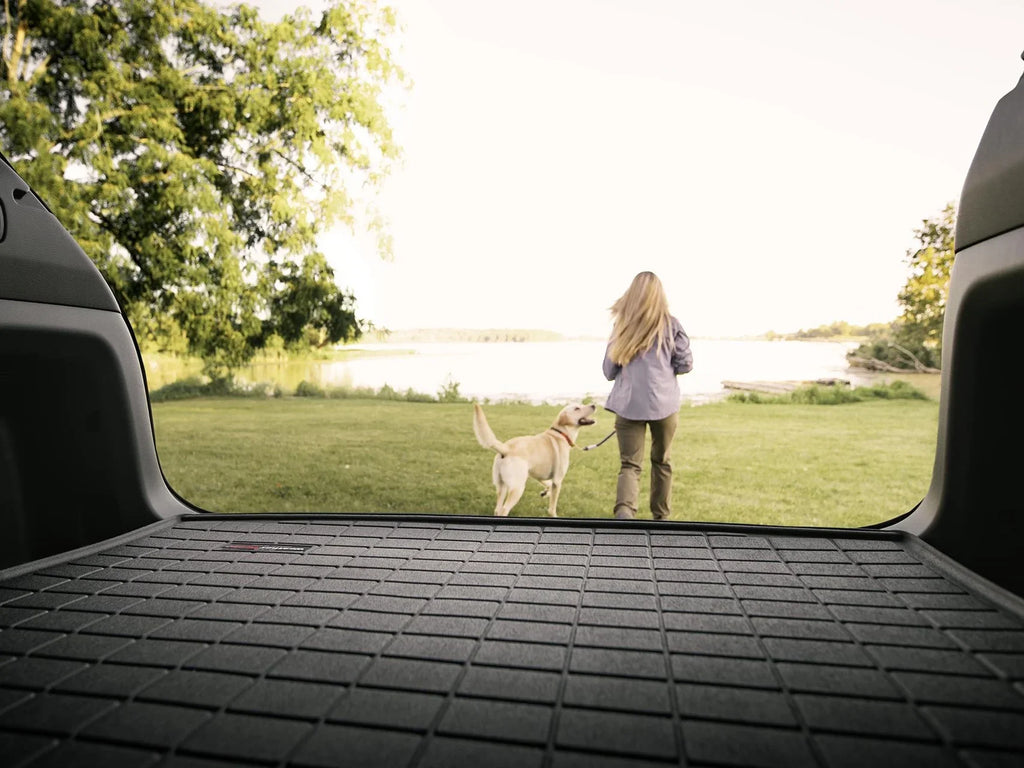 WeatherTech Cargo Trunk Liner with Bumper Protector compatible with 2011-2013 Toyota Highlander - Behind 2nd Row Seating With Bumper Protector, Black