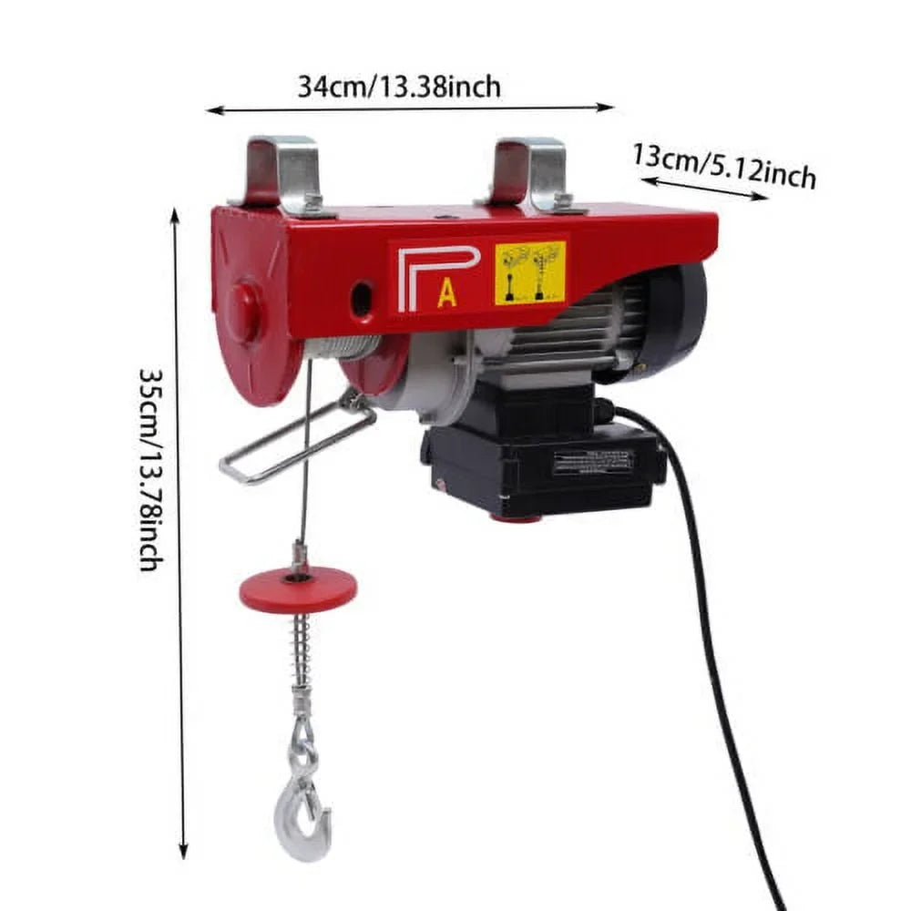Professional 440 LBS Electric Hoist Winch Crane With Wireless Remote Control