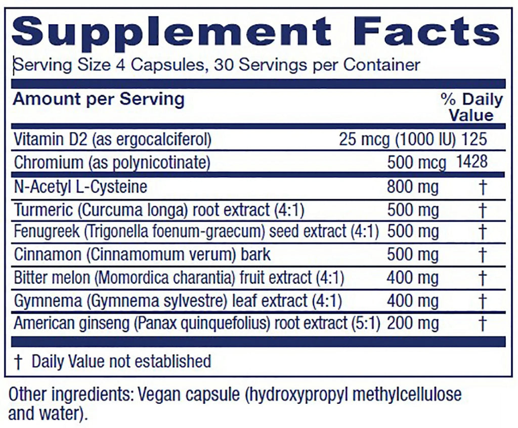 Vitanica Metabolic Manager, Promotes Healthy Glycemic and Metabolic Response, Vegan, 120 Capsules