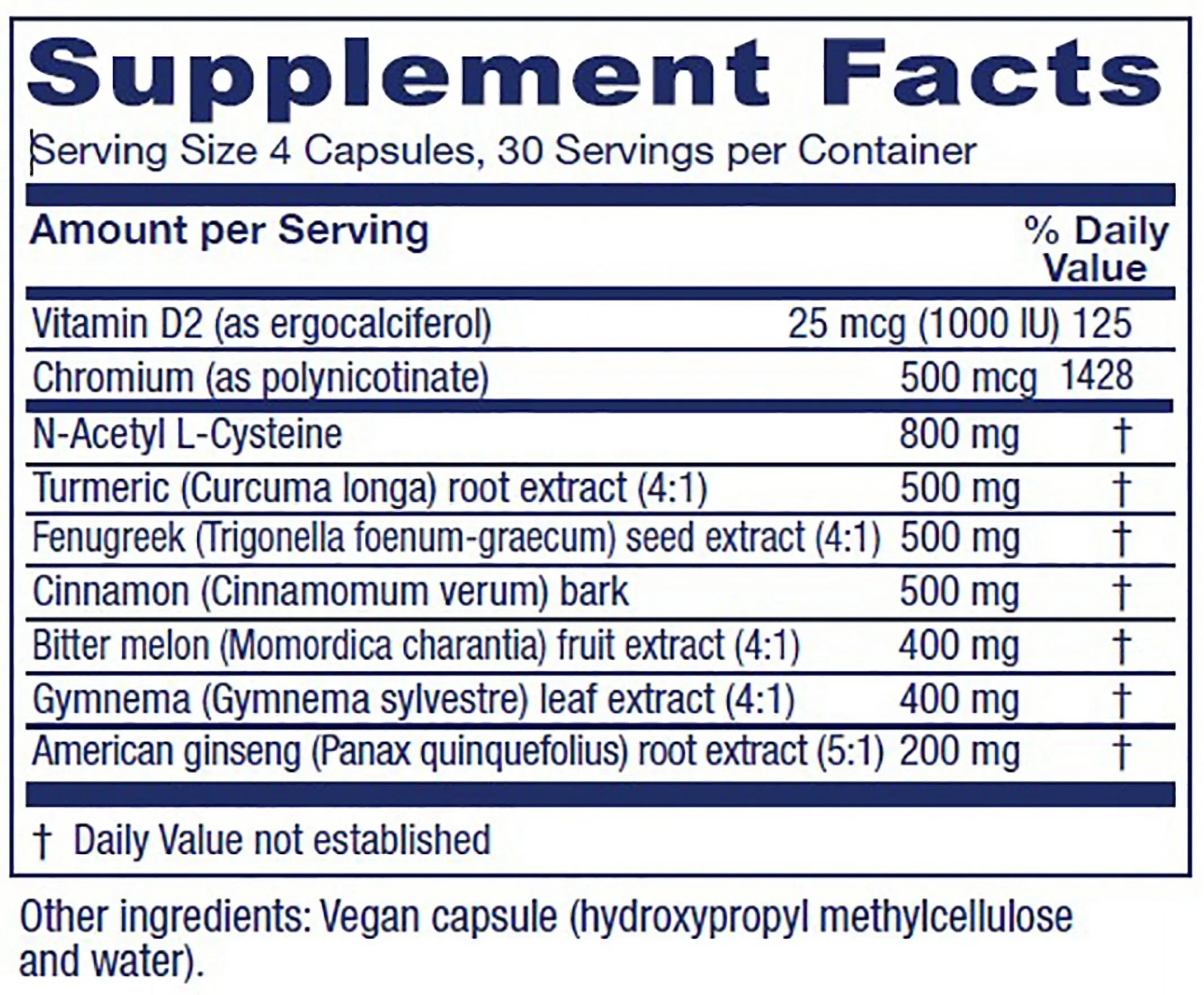 Vitanica Metabolic Manager, Promotes Healthy Glycemic and Metabolic Response, Vegan, 120 Capsules