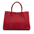 Pre-Owned Authenticated Hermès Negonda Garden Party 36 Calf Leather Red Tote Bag Unisex (Good)