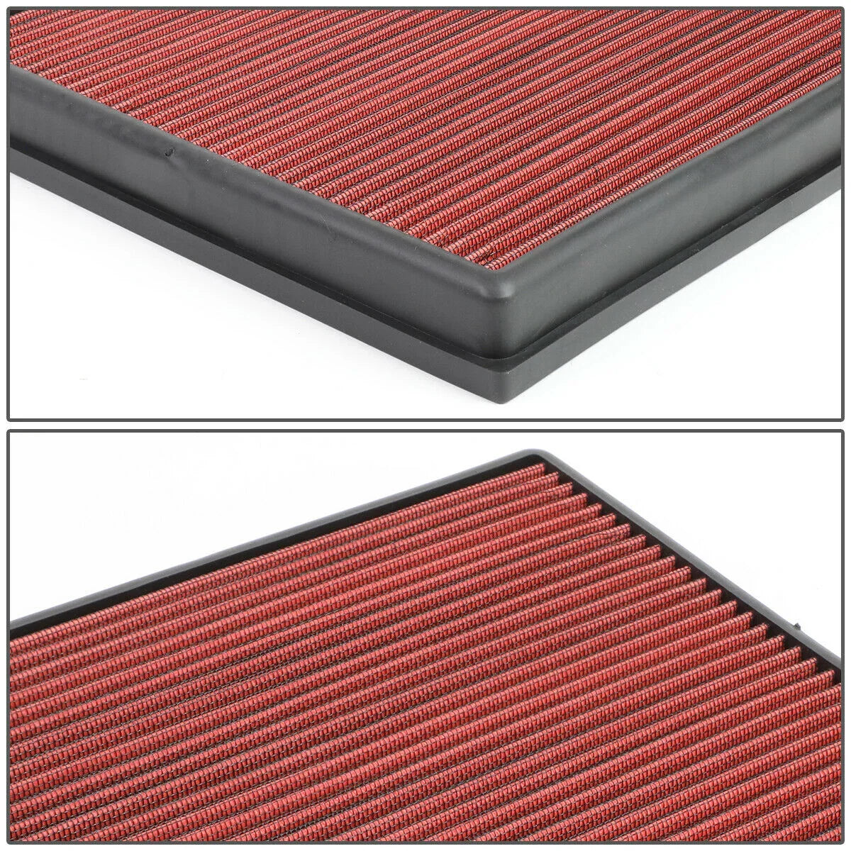 Teledu For 2011-2019 Buick Chevy 1.4/1.6/2.4 Durable Drop-In Dry Panel Air Filter Red