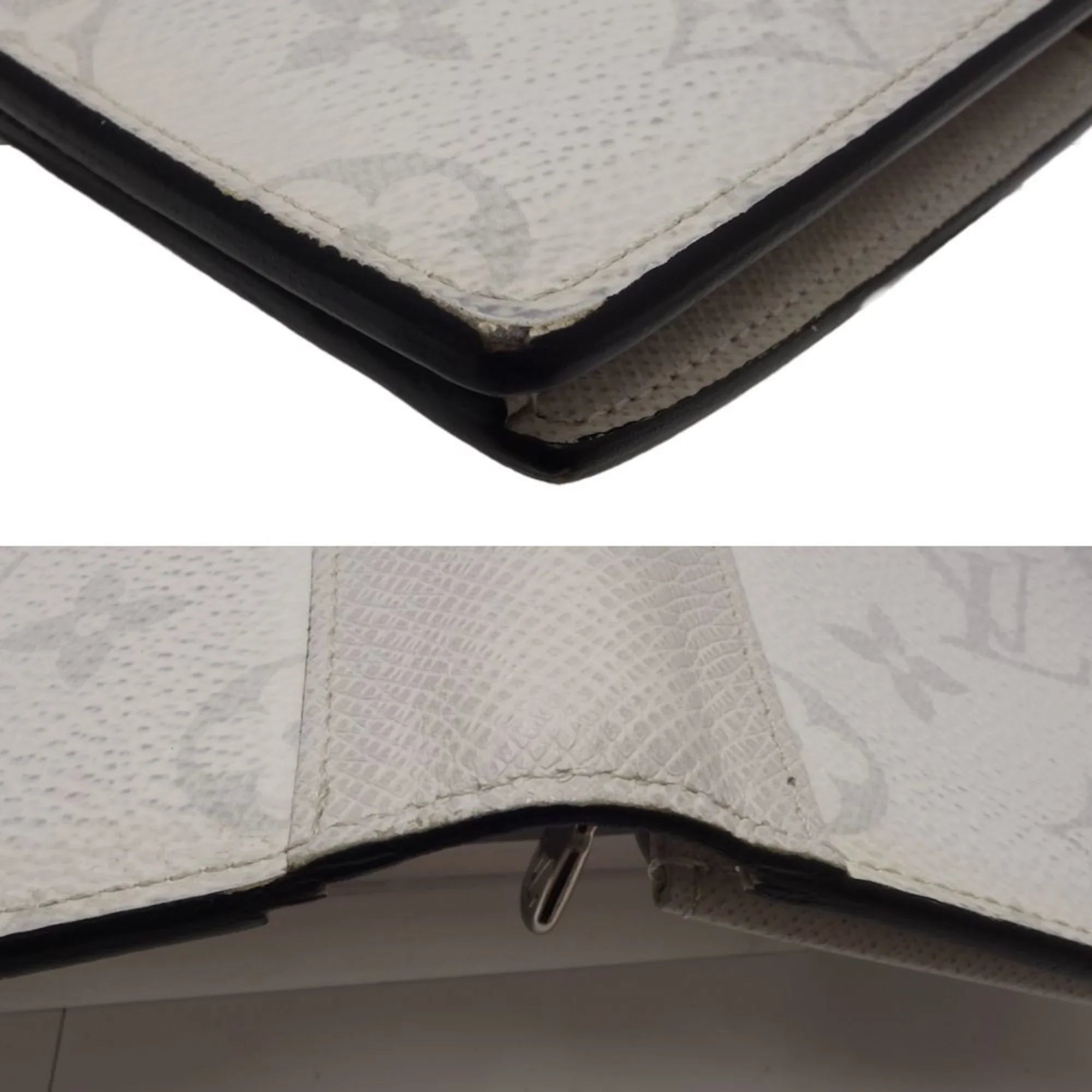 Pre-Owned LOUIS VUITTON Portefeuille Braza M30298 Long Wallet Taigarama Antarctica 083529 (Fair)