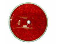 Cortina 13-099-32 3-3/8" Dia. Reflector - Center Hole Mount - Red (200 Pack)