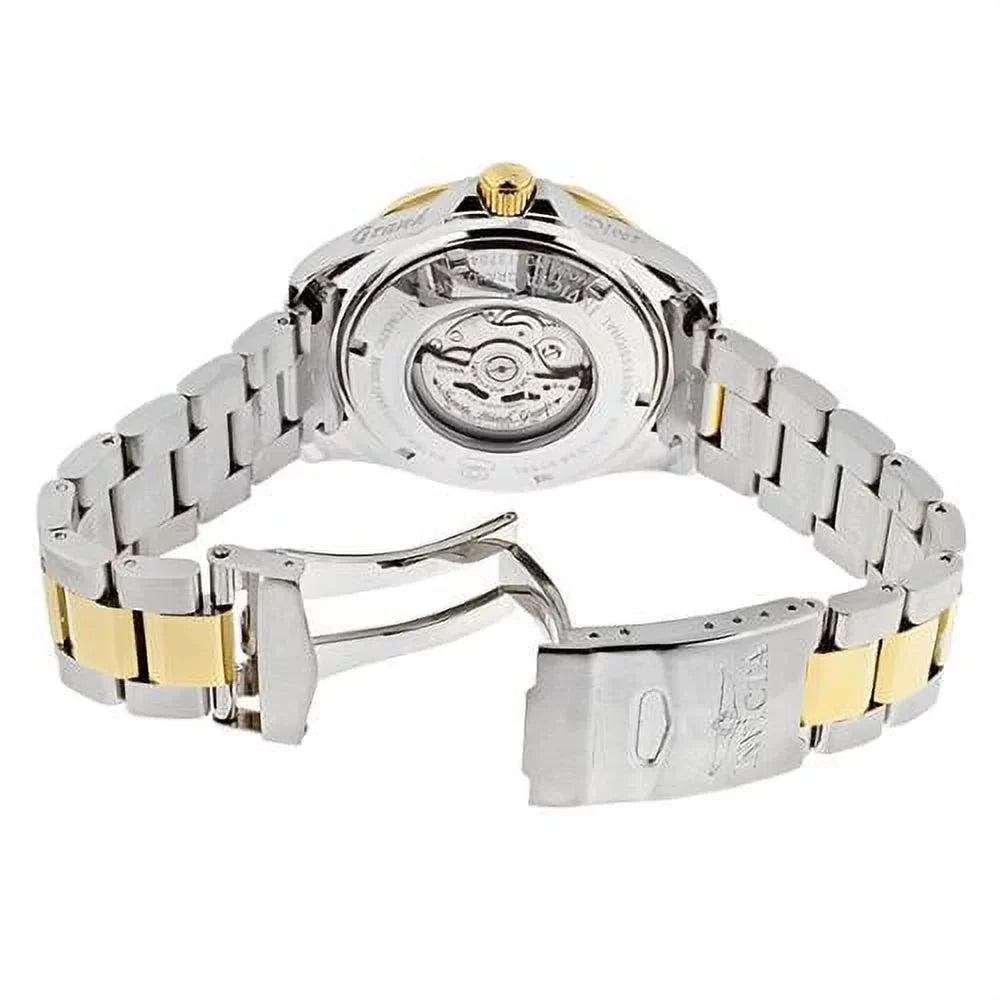 Invicta Men's 13704 Grand Diver Automatic White Textured Dial Two Tone Stainless Steel Watch