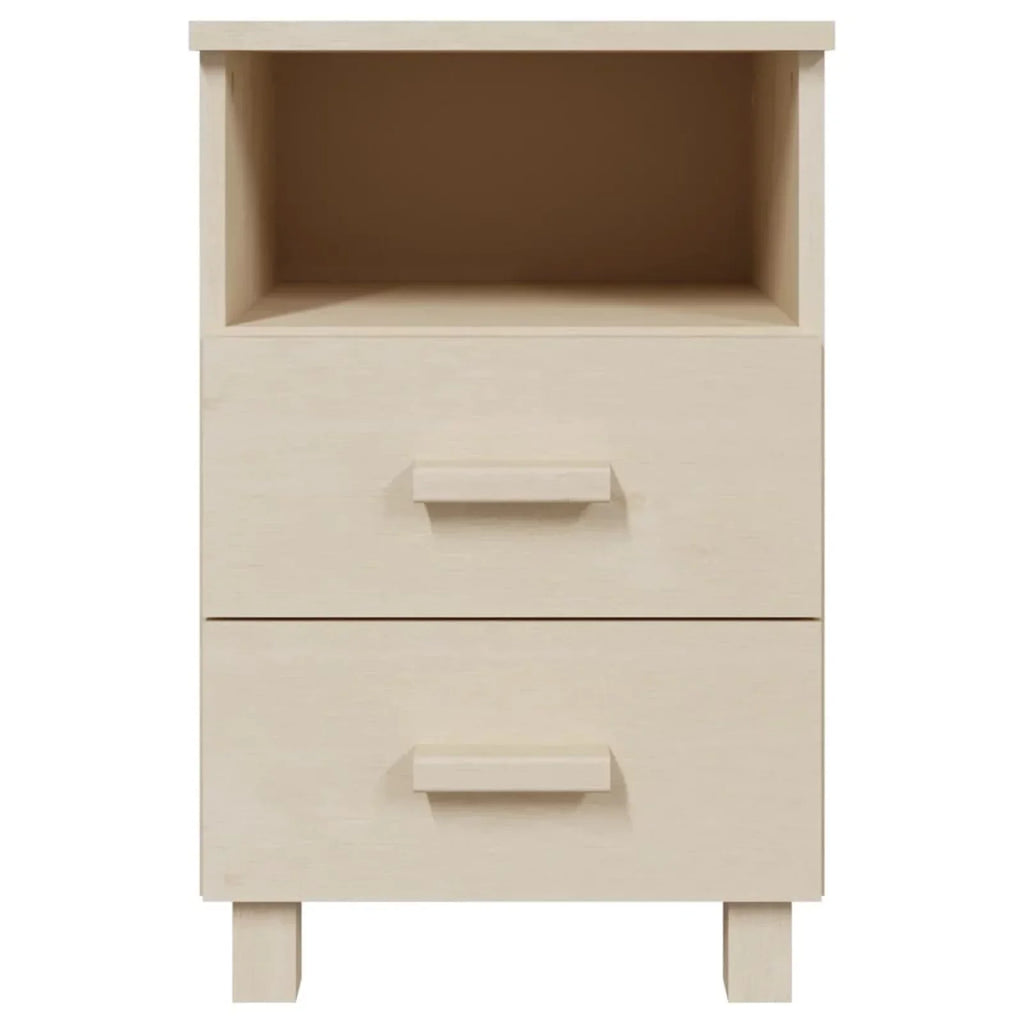 Htovila Bedside Cabinet HAMAR Honey Brown 15.7"x13.8"x24.4" Solid Wood Pine