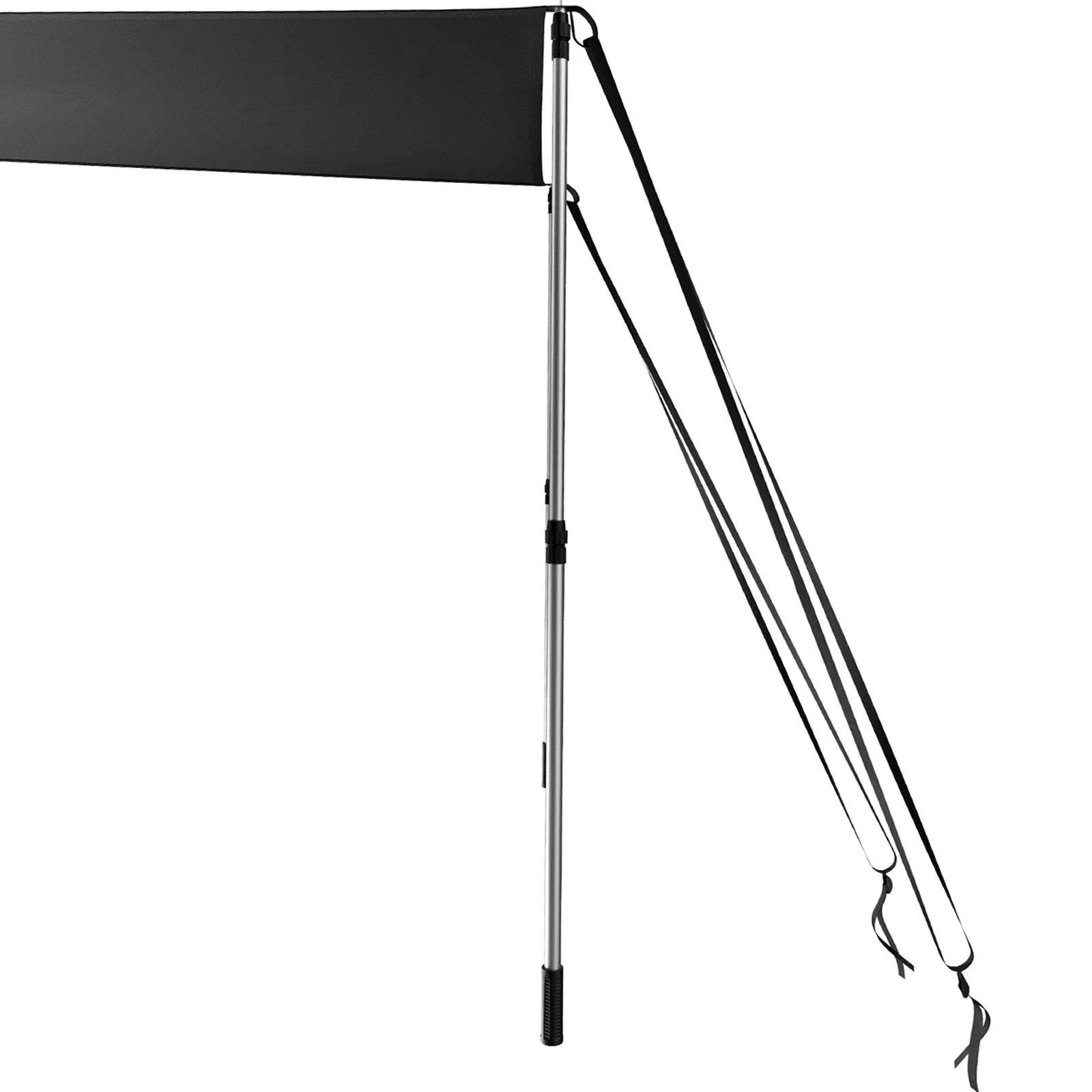 VEVOR 5'x5' UV-Proof T-Top Sun Shade Kit - 600D Polyester with Rustproof Telescopic Steel Poles, Waterproof, Easy Assembly for T-Tops & Bimini Tops
