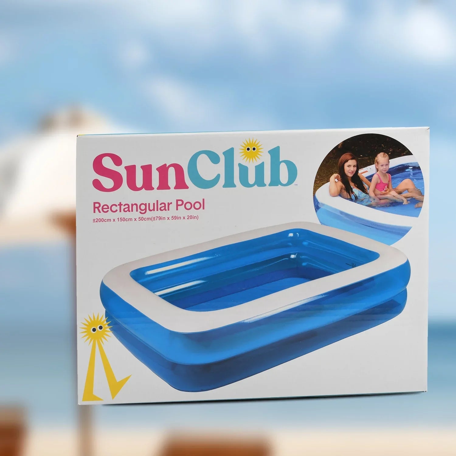 Shop LC Sun Club Rectangular Pool Swimming Portable Family Lounge Bath Pools for Kids Birthday Mothers Day Gifts for Mom