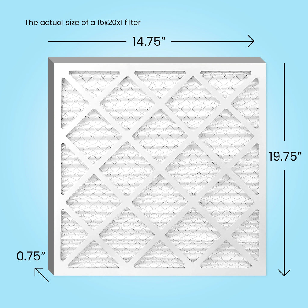 Mint Air, 15x20x1 Air Filter, MERV 13, MPR 1500, AC Furnace Air Filter, 6-Pack