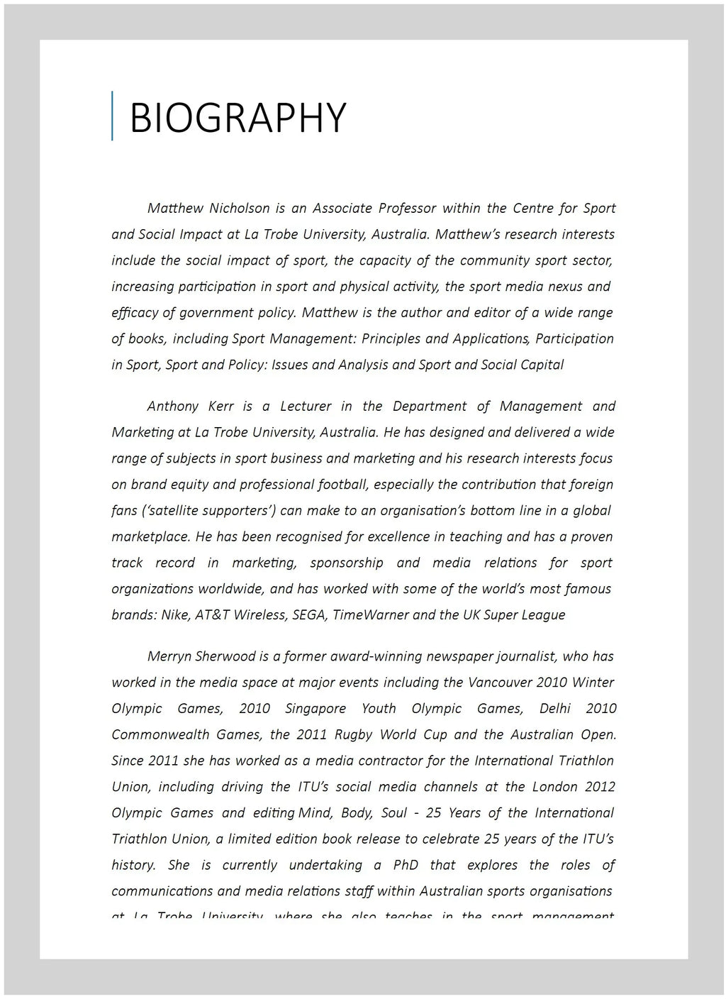 Pre-owned Sport and the Media : Managing the Nexus, Paperback by Nicholson, Matthew; Kerr, Anthony; Sherwood, Merryn, ISBN 0415839823, ISBN-13 9780415839822