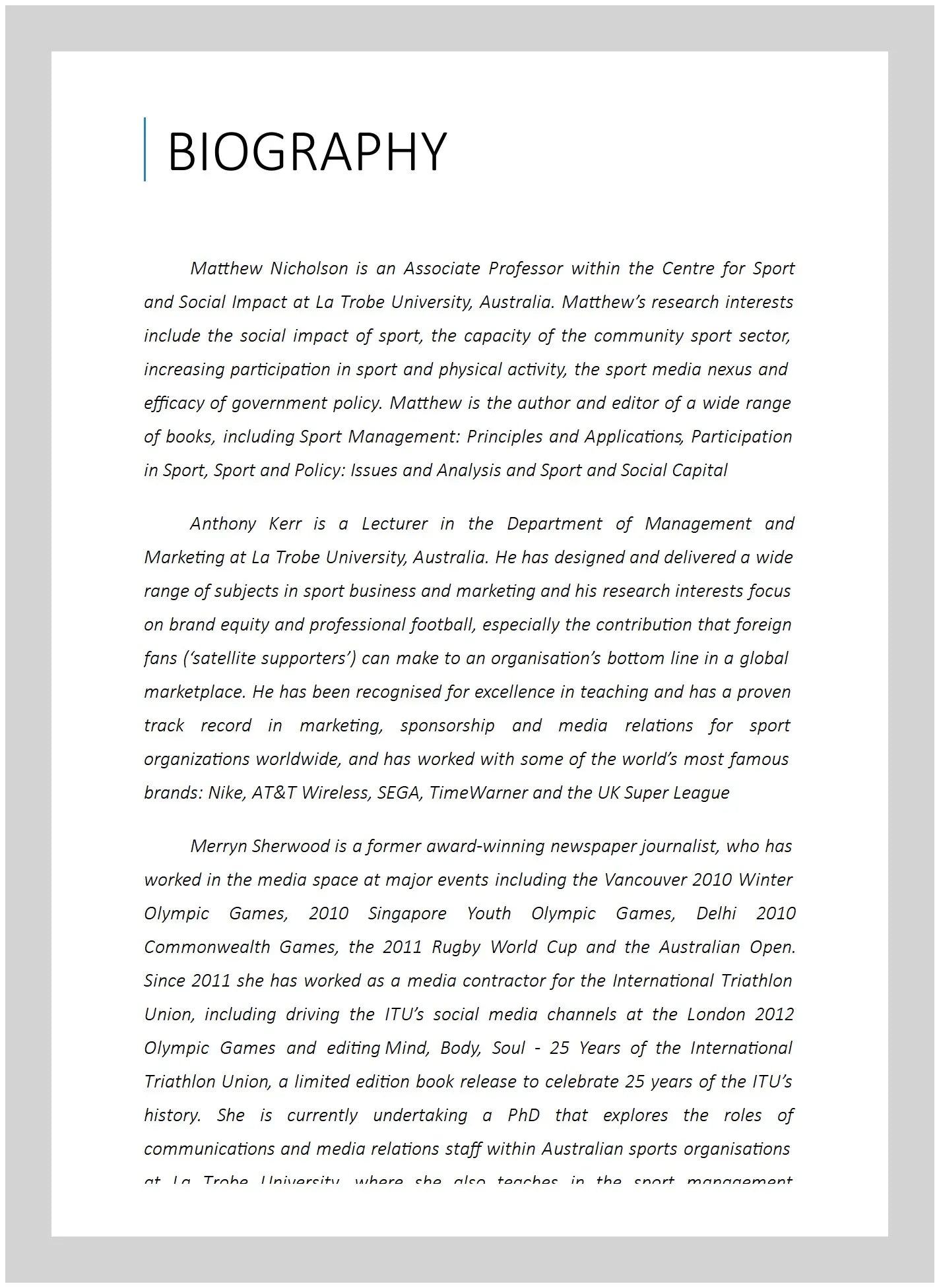 Pre-owned Sport and the Media : Managing the Nexus, Paperback by Nicholson, Matthew; Kerr, Anthony; Sherwood, Merryn, ISBN 0415839823, ISBN-13 9780415839822