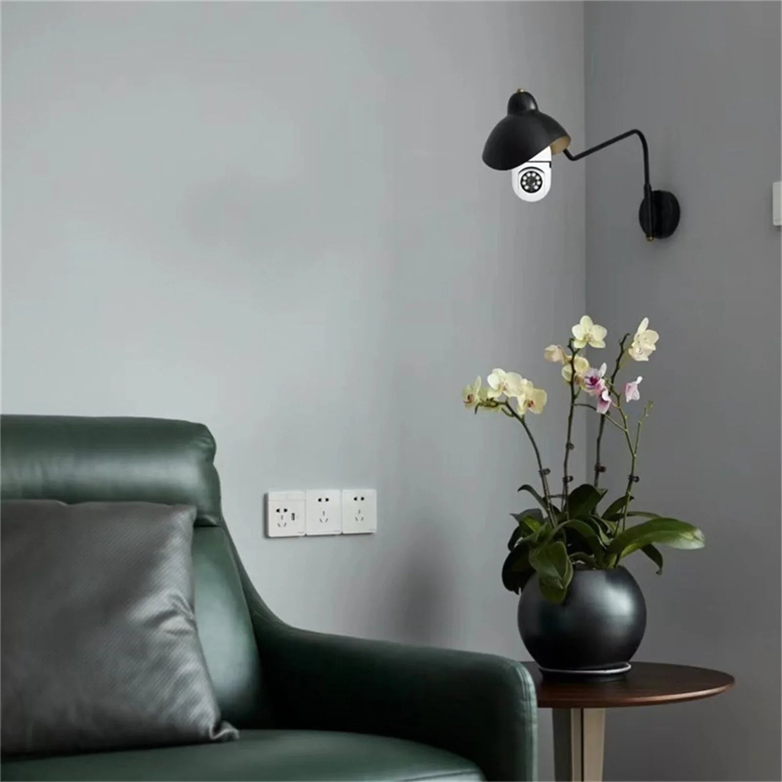 2PCS Wireless Security Camera, WIFI IP Camera, E27 Light Bulb 1080P HD Security Monitor Cam with Infrared Night Vision, White (Supports 2.4G &5G Wi-Fi)