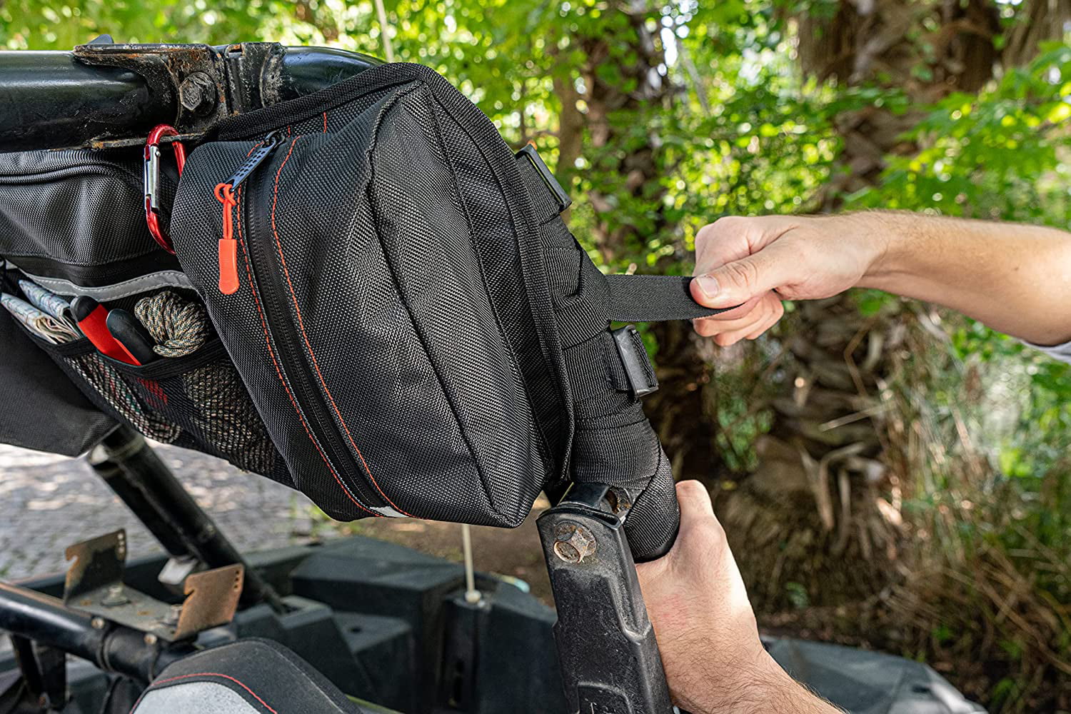KRONOX UTV Roll Cage Organizer - Durable Storage Solution for Off-Road Adventures