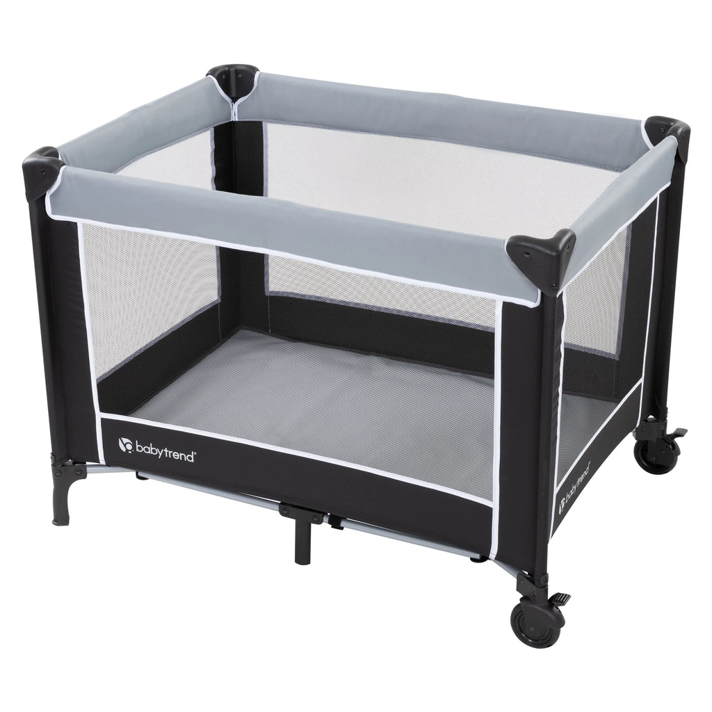 Baby Trend FLatitude Portable Playard with Bassinet – Twinkle Grey, Unisex