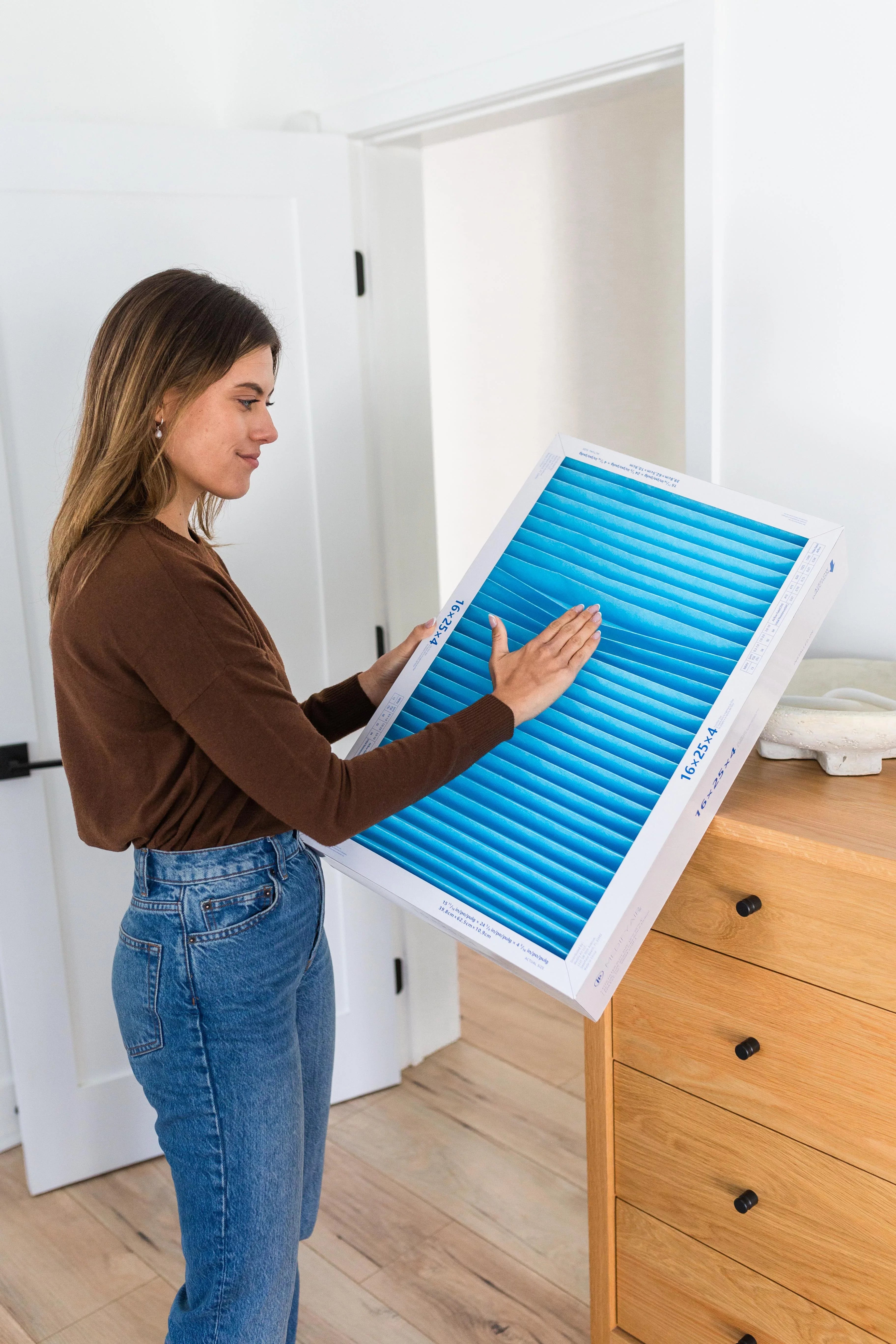 Medify Air 16x25x4 MERV 12 Air Pleated Filter 95% Particles HEPA Air Cleaning (MERV 12, 2-Pack)