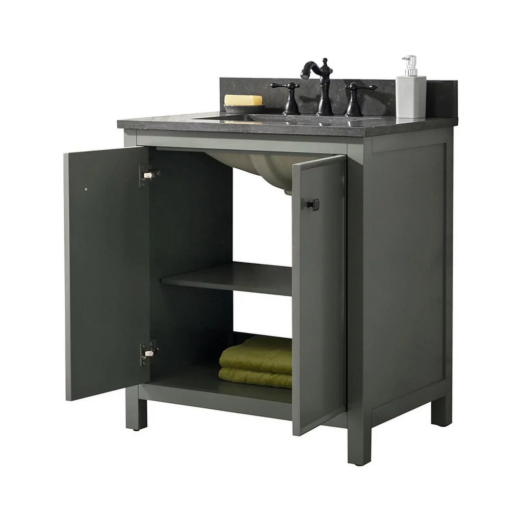 Legion Furniture 30" Contemporary MDF/Veneer Wood Sink Vanity Cabinet - Green