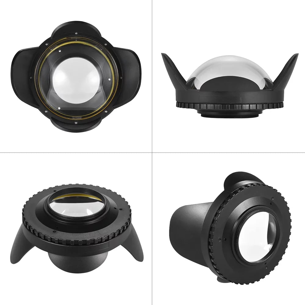 MEIKON 200mm Fisheye Wide Angle Lens Dome Port Waterproof Camera Diving Housing