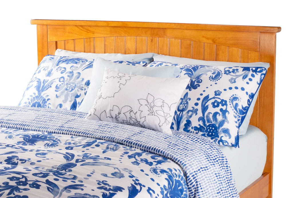 AFI Nantucket Full Size PLatitudeform Bed with Panel Footboard and Full Size Trundle in Caramel Latte