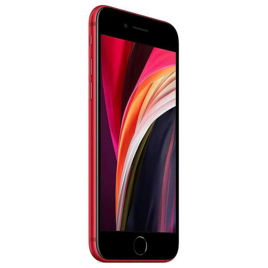 Restored  iPhone SE (2nd Gen) A2275 (Fully Unlocked) 64GB Red w/ Pre-Installed Tempered Glass (Refurbished)