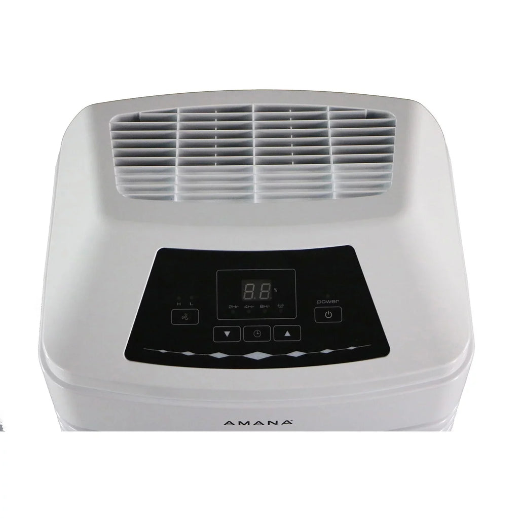 Restored Amana 48 Pt 1,800 Sq Ft Dehumidifier in White - Adjustable Humidistat, Automatic Shut-off (Refurbished)
