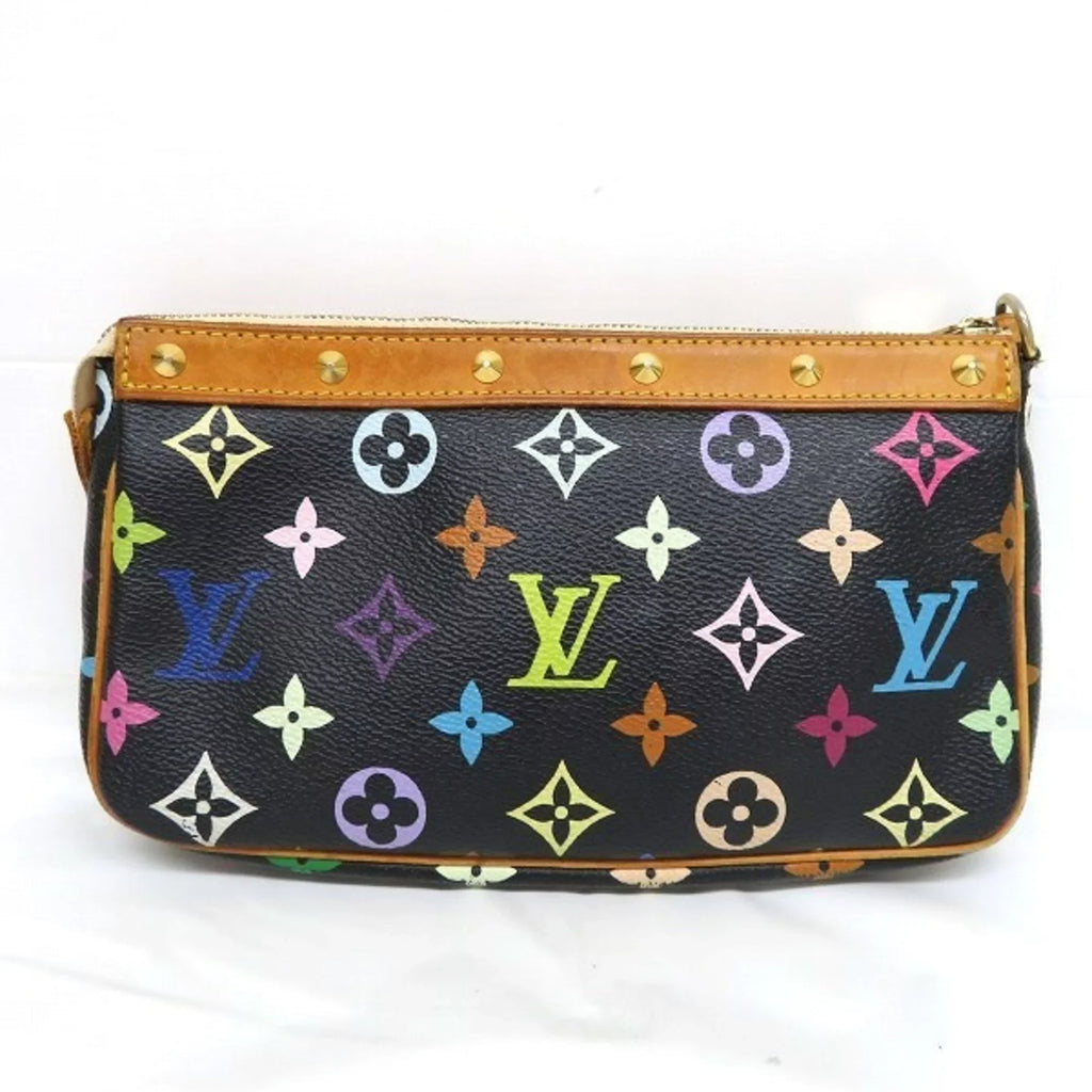 Authenticated Used Louis Vuitton Monogram Multicolor Pochette Accessoire M92648 2WAY Pouch Handbag Ladies