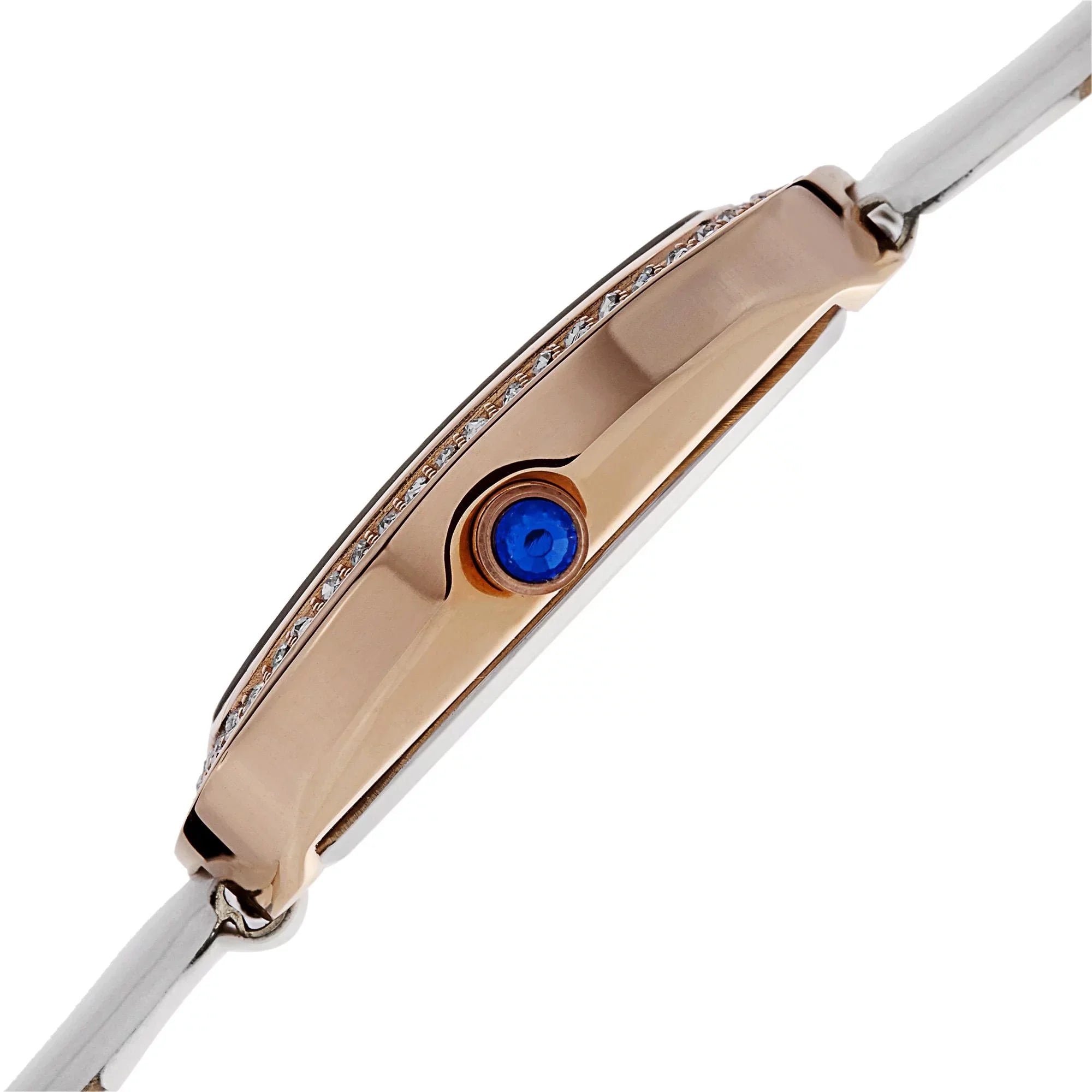 Women's Swiss Quartz Crystal Rose-Tone Strap Watch