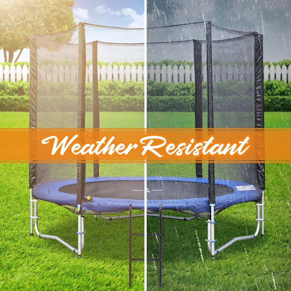 SereneLife  2 Step Weather Resistant Galvanized Steel Trampoline Climbing Trampoline Safety Ladder 13.0’’ x 4.7’’ x 39.8’’ -inches