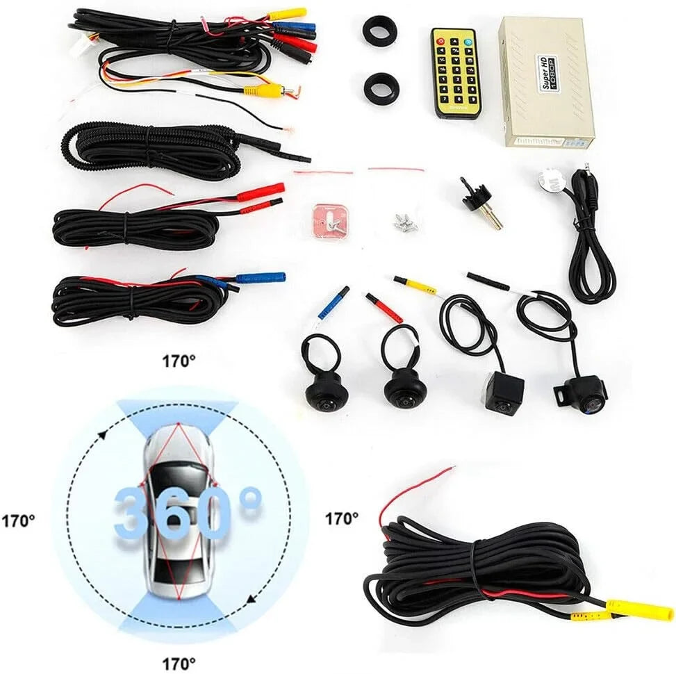 TFCFL Car 360 Bird View Surround System DVR Record Backup Camera parking monitoring