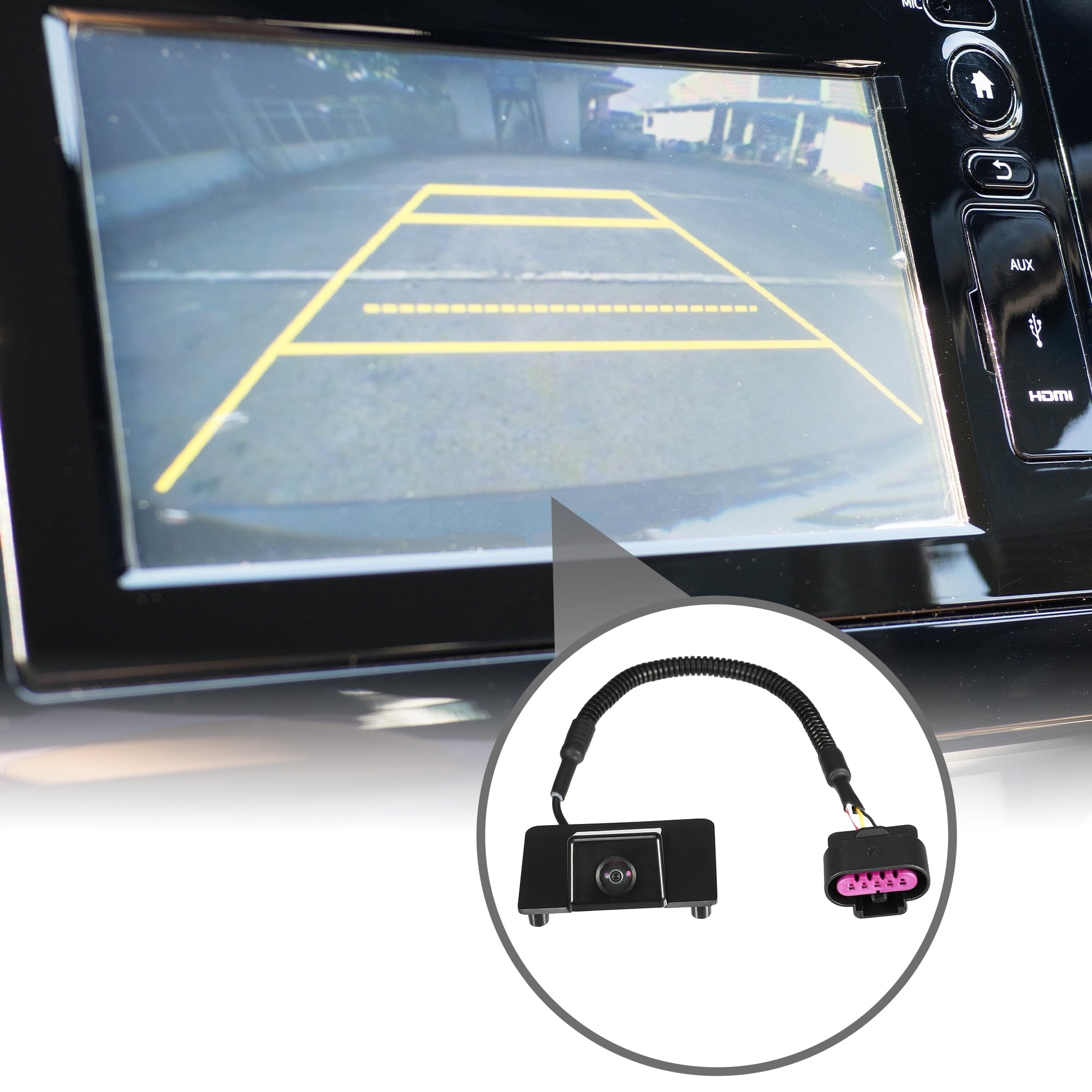 Rear View Back Up Camera No.15173619 for Chevrolet Suburban 1500 2500 3500 2008 Plastic Black