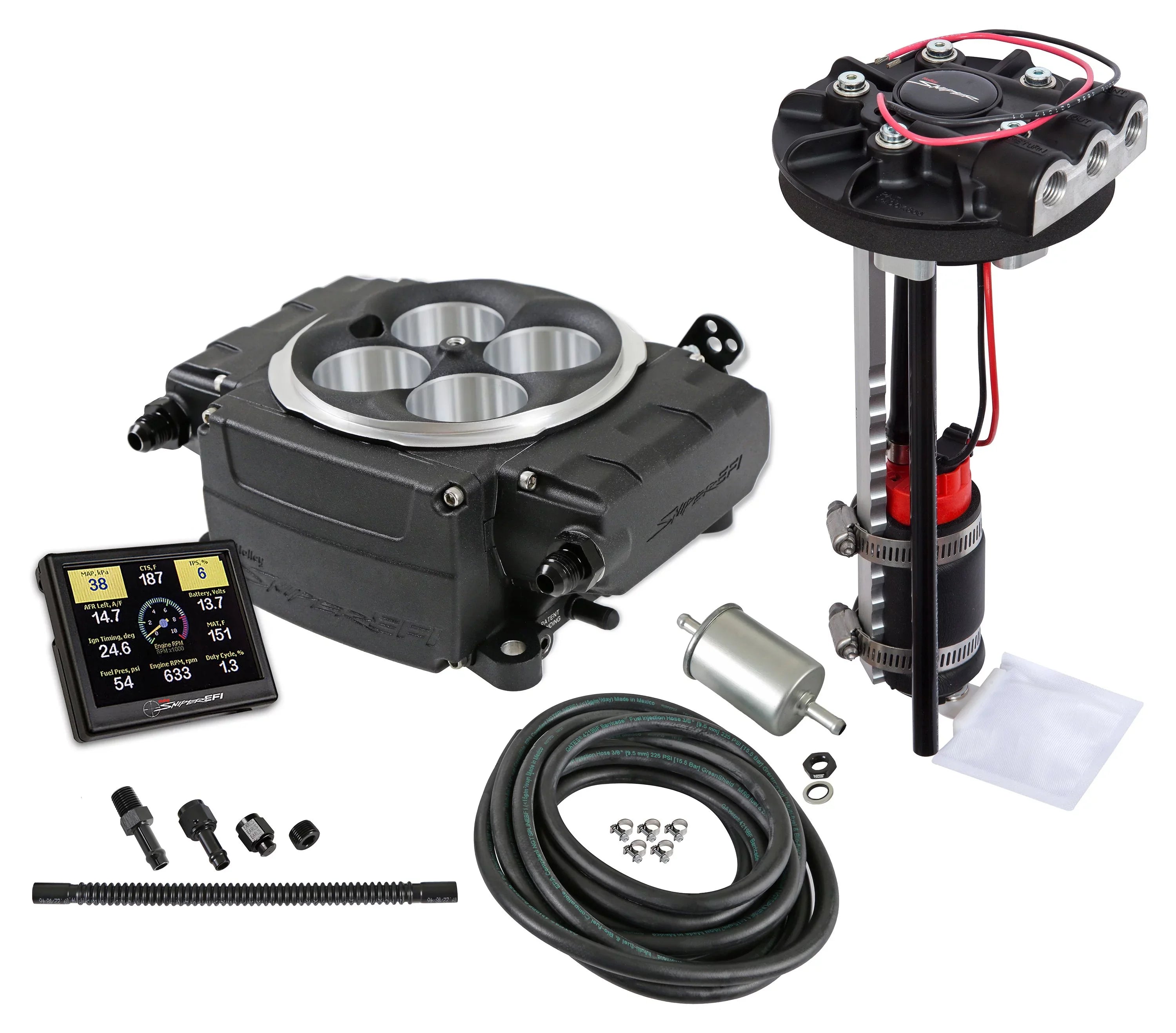 Holley Sniper EFI 550-511-3XD Sniper 2 EFI  - Black - Drop-In Module - Without PDM - 3.5 in. Screen