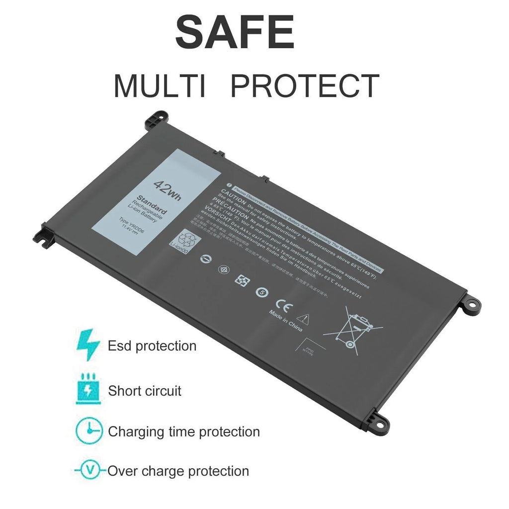 YRDD6 Battery for Inspiron 5481 5482 5485 5491 2-in-1 5493 5584 5593 5590 1VX1H