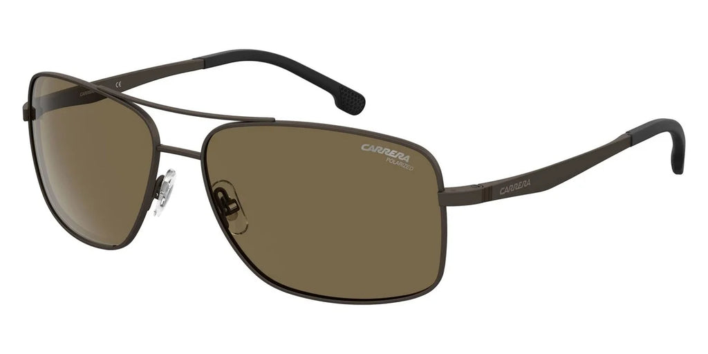 Carrera Polarized Bronze Rectangular Men's Sunglasses CARRERA 8040/S 009Q/SP 60