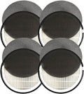HQRP 4-Pack LV-H132-RF Replacement Filter Compatible with LEVOIT LV-H132 Air Purifier, 3-in-1 HEPA Activated Carbon Filter Set