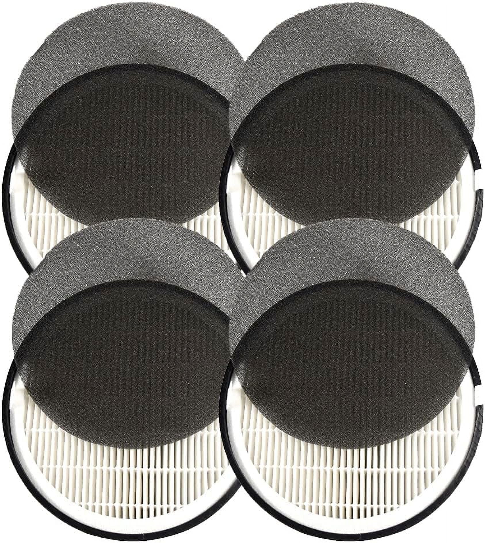 HQRP 4-Pack LV-H132-RF Replacement Filter Compatible with LEVOIT LV-H132 Air Purifier, 3-in-1 HEPA Activated Carbon Filter Set