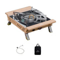 Walmeck High Camping Stove Portable Outdoor Furnace, 3-Core Gases with Adjustable Valve Connecting Hose and Storage Bag - Designed for Cooking, Camping, Picnic and Hiking